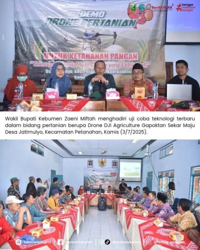 Uji Drone Pertanian Di Jatimulyo 